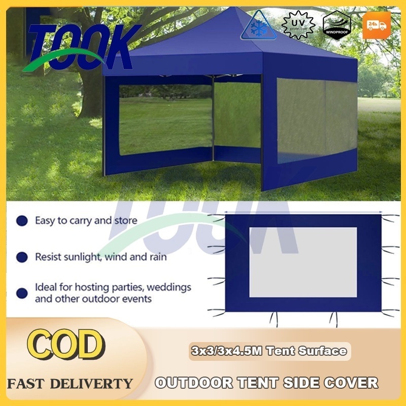 Tent Side Cover 3x3 3x4.5M Waterproof Oxford Tent Surface Replacement of Rainproof Cloth Accessories Shopee Philippines