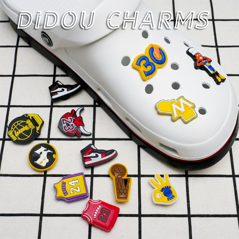 Hot Crocs Jibbitz Professional Star Basketball Kobe Lakers NBA DIY Clog