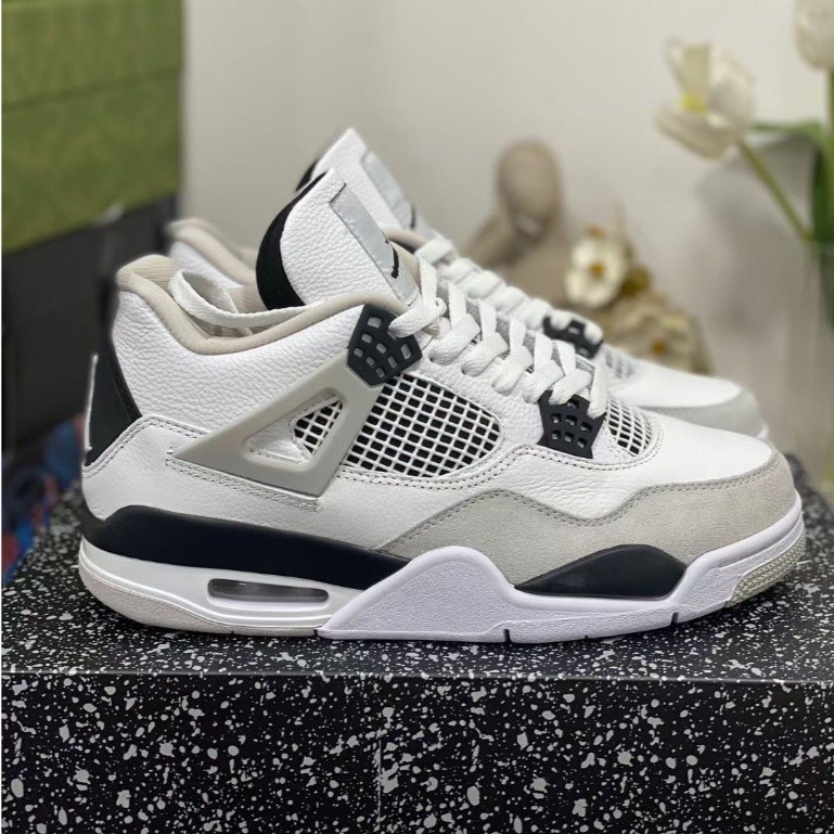 Air Jordan 4 Military Black Men And Women Basketball Shoes AJ4 Sneakers ...