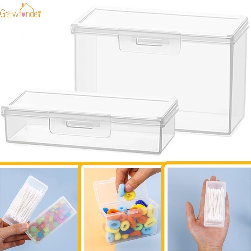 Multifunctional Rectangle Transparent Plastic Box Jewelry Anti-Dust ...