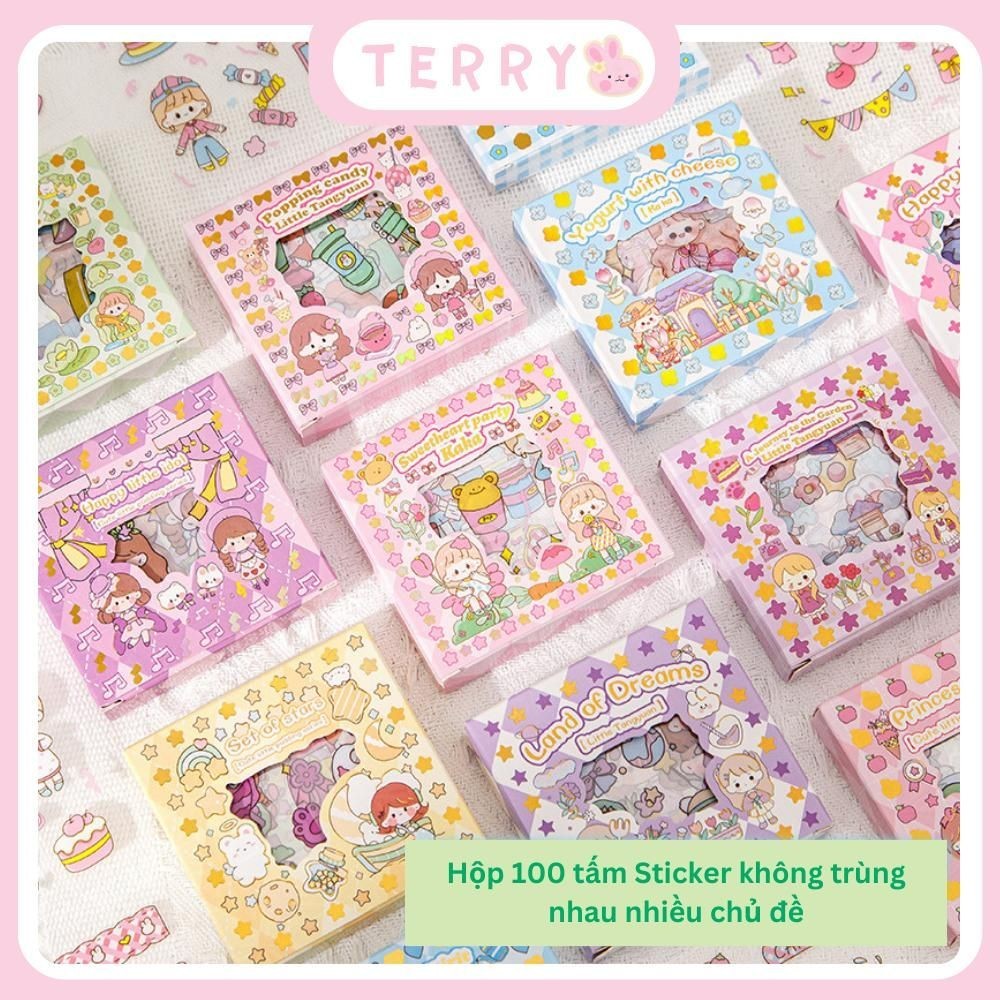 Box Of 100 Transparent Stickers With Many Extremely Lovely Themes To ...