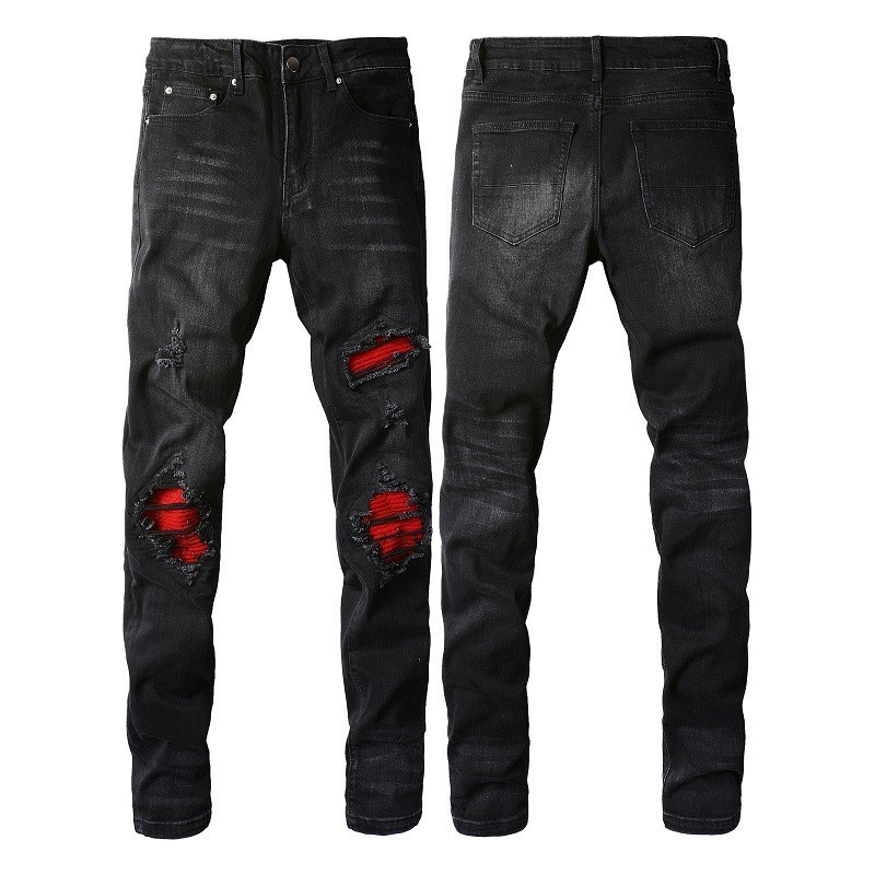 Trendamiri European American Street Trendy Ripped Patch Jeans High ...