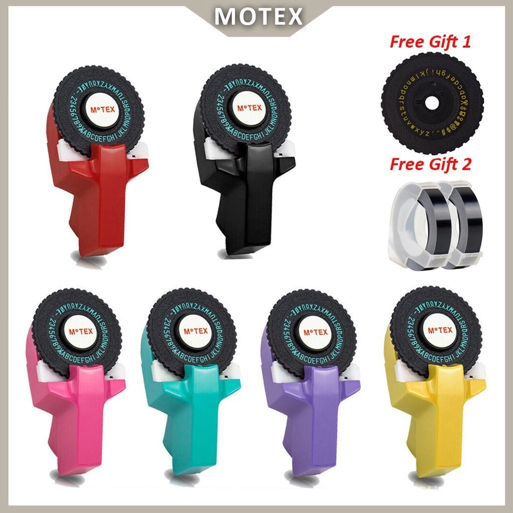 Original MoTex E101 embossing label maker（with 2 wheel）for 9mm dymo 3D ...