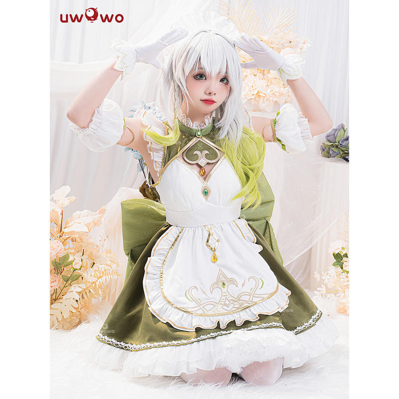 [Last Batch]【In Stock】Uwowo Game Genshin Impact Fanart Cosplay Nahida Cute Maid Ver Cosplay Costume