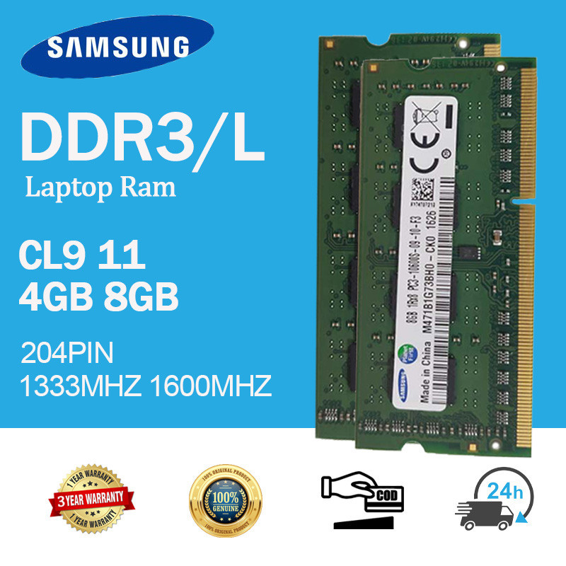 [24H SENT] Samsung DDR3 RAM 4GB 8GB 1333MHz 1600MHZ DDR3L Laptop RAM ...