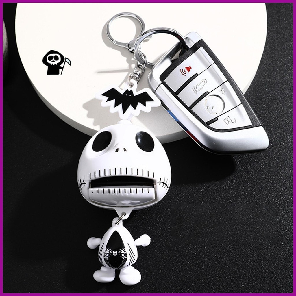 Retractable Key Ring Funny Skeleton Cartoon Lanyard Fun Convenient Way ...