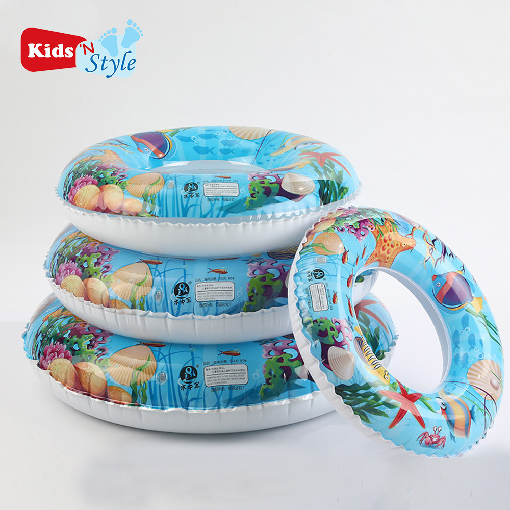Inflatable Underwater Word Aquatic Swim Ring Thick Ocean Printed For ...