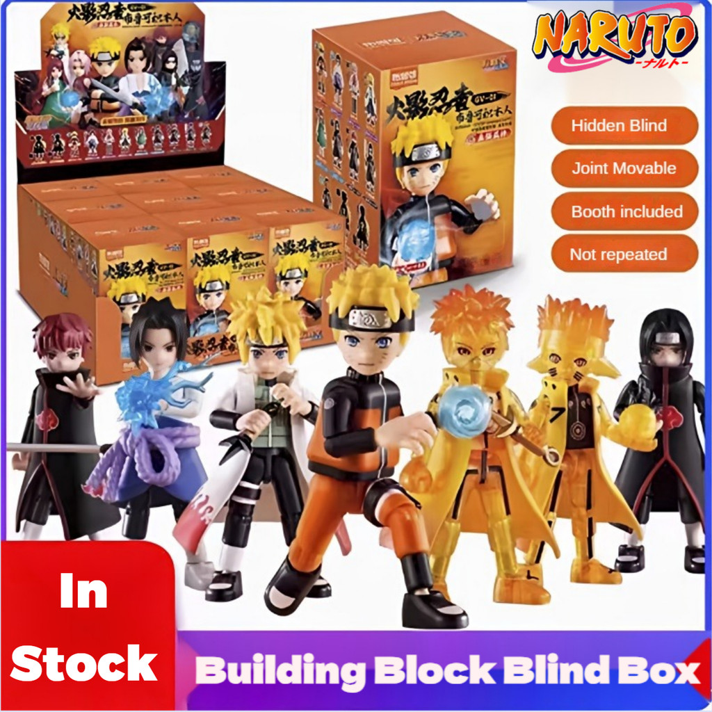 Naruto Ninja Building Block Blind Box Konoha Ninja Action Figure Puzzle ...