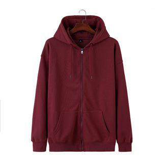 ♞Jacket Plain Zipper and Pocket High Quality Hoodie Coat (Unisex ...