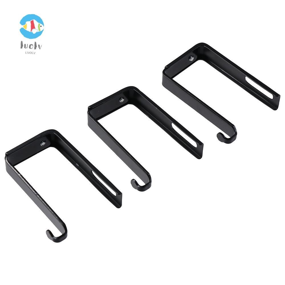 LUOLUVO Door Mirror Hanger, Black Metal Adjustable Cubicle Hangers