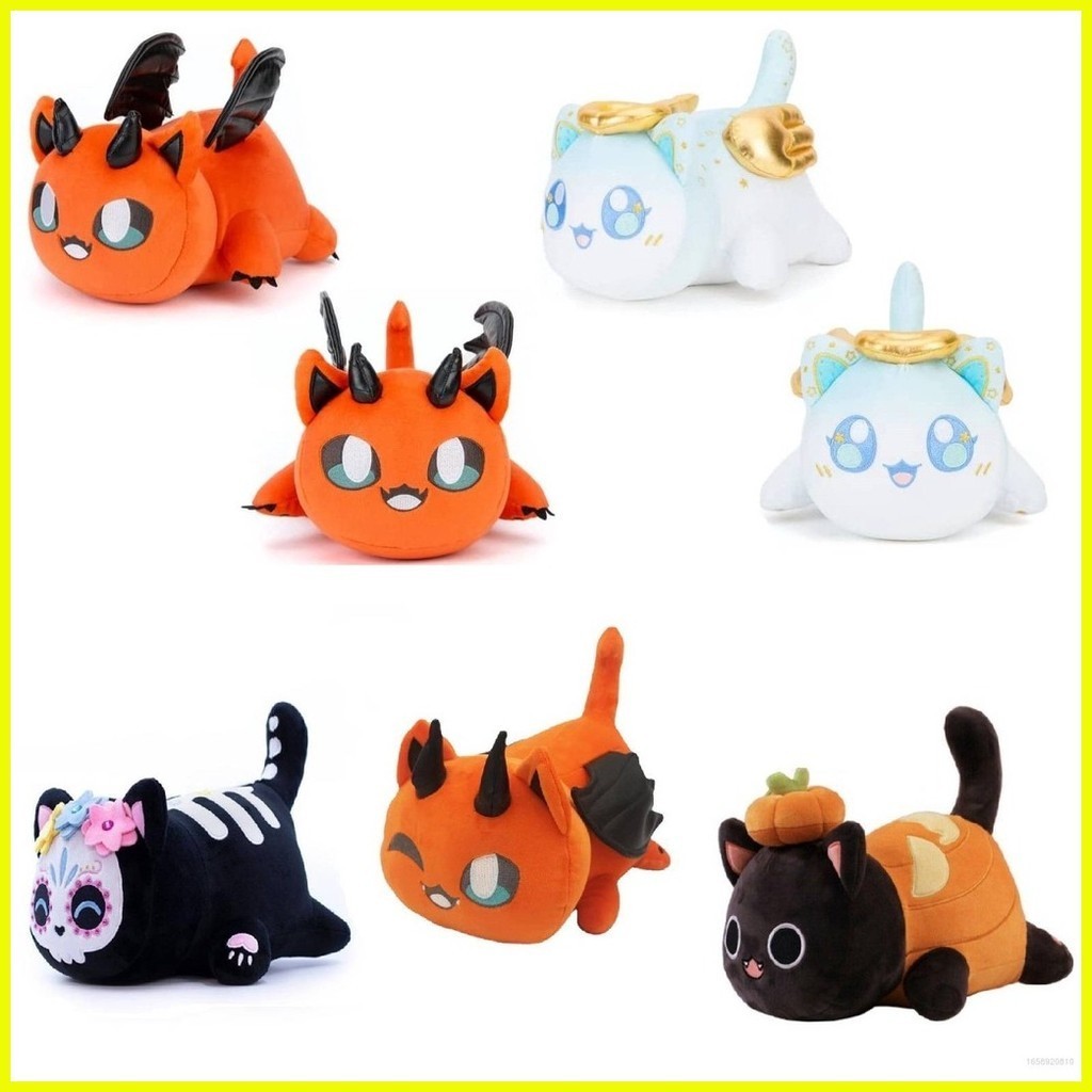 Ns3 Aphmau MeeMeows Meow Plush Toys Angel Pumpkin Devil Skeleton Cat ...