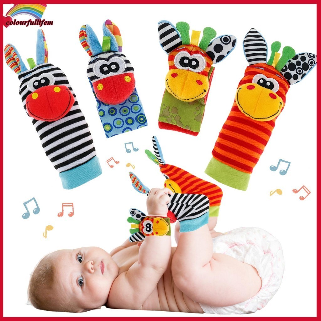 Baby Wrist Rattles Cover Toy Soft Baby Foot Finder Covers and Wrist Rattles Infants