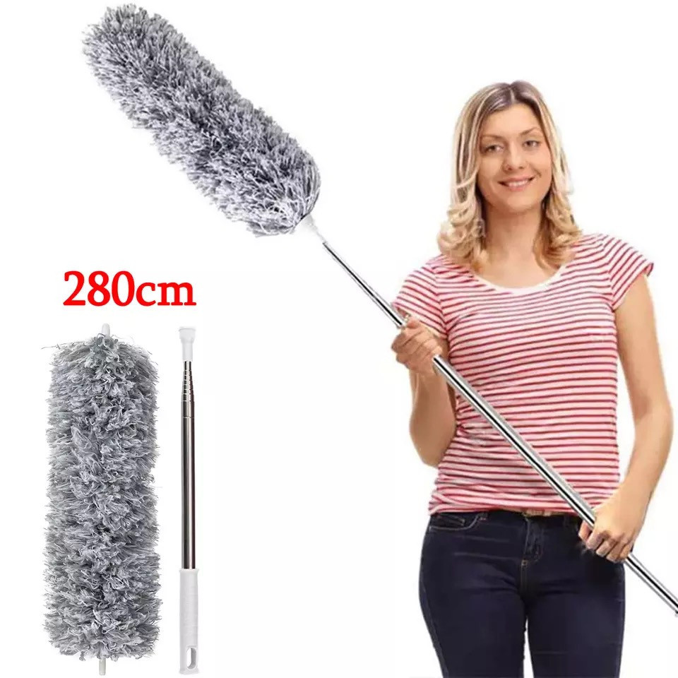 280cm Adjustable Telescopic Bending Duster Feather duster long pole ...