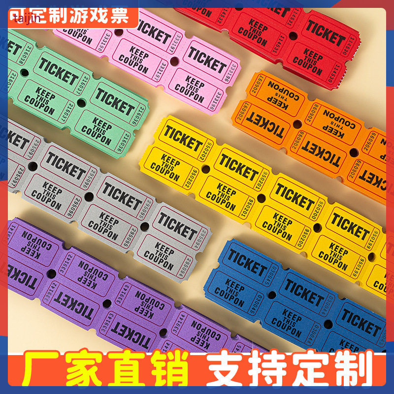 100 Pcs Raffle Ticket Prizes Amusement Bingo Game Tickets for Events ...