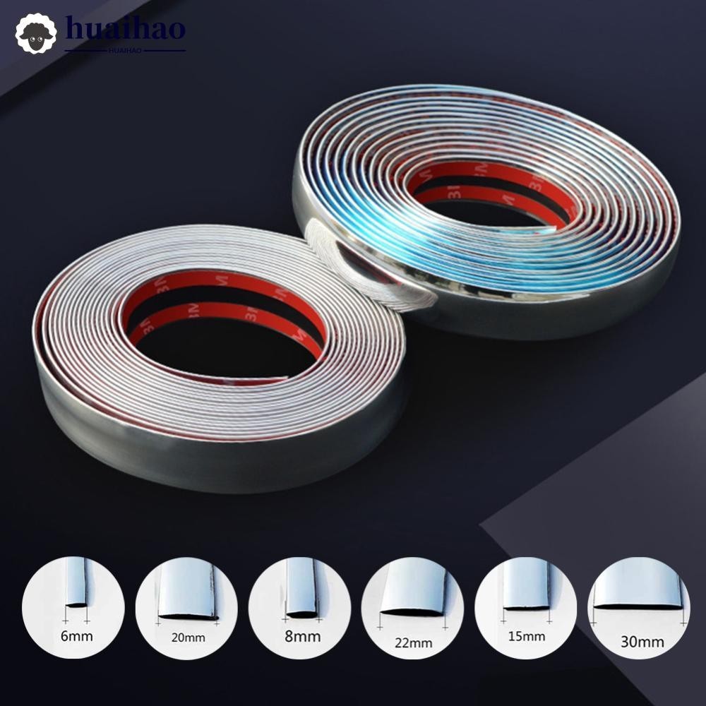 HUAIHAO 5M Auto Car Exterior Chrome Body Strip Bumper Door Protective ...