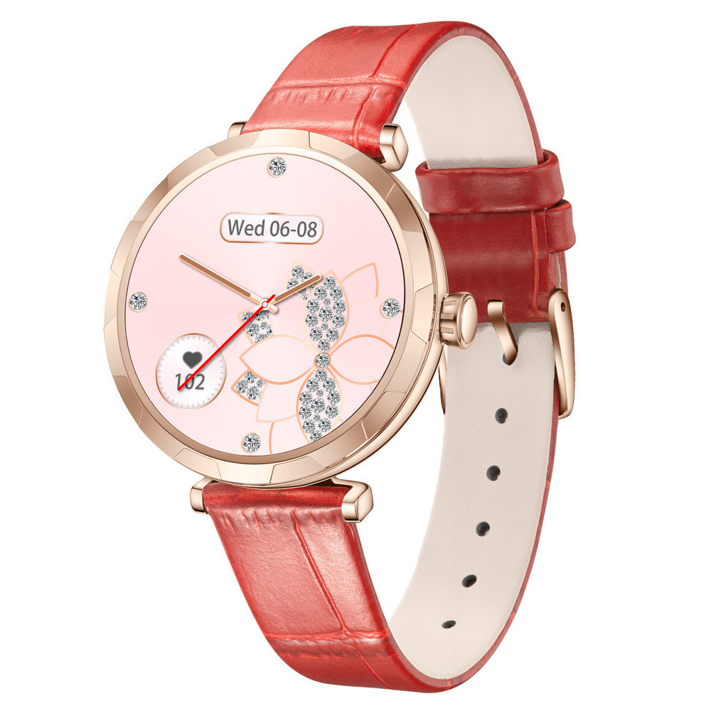 2024 New Women Amoled Encoder Metal Heart Rate Blood Oxygen Sleep Da