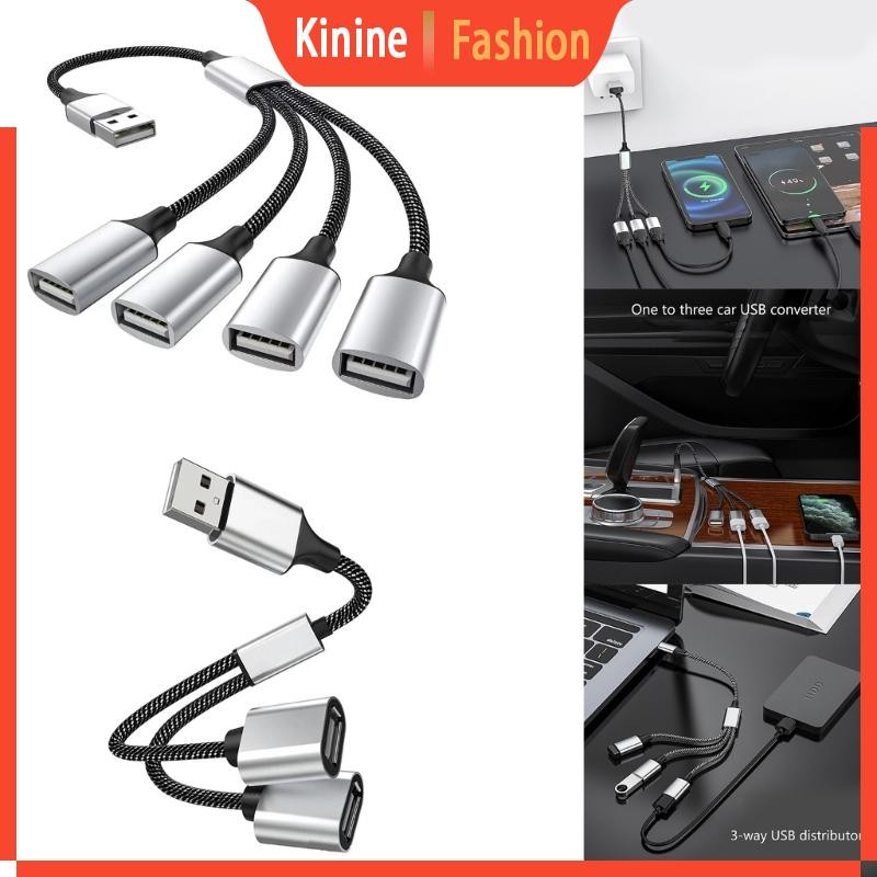 KIN USB Type C Male to 2 3 USB Female Extension Cord Converter Power ...