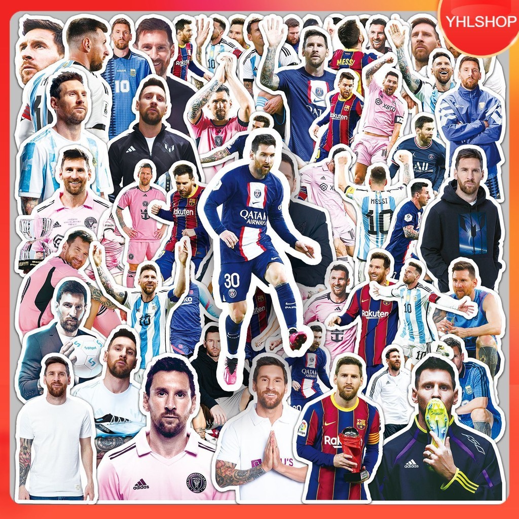50 Types Of Stickers For football Players Lionel Messi superstar sport ...