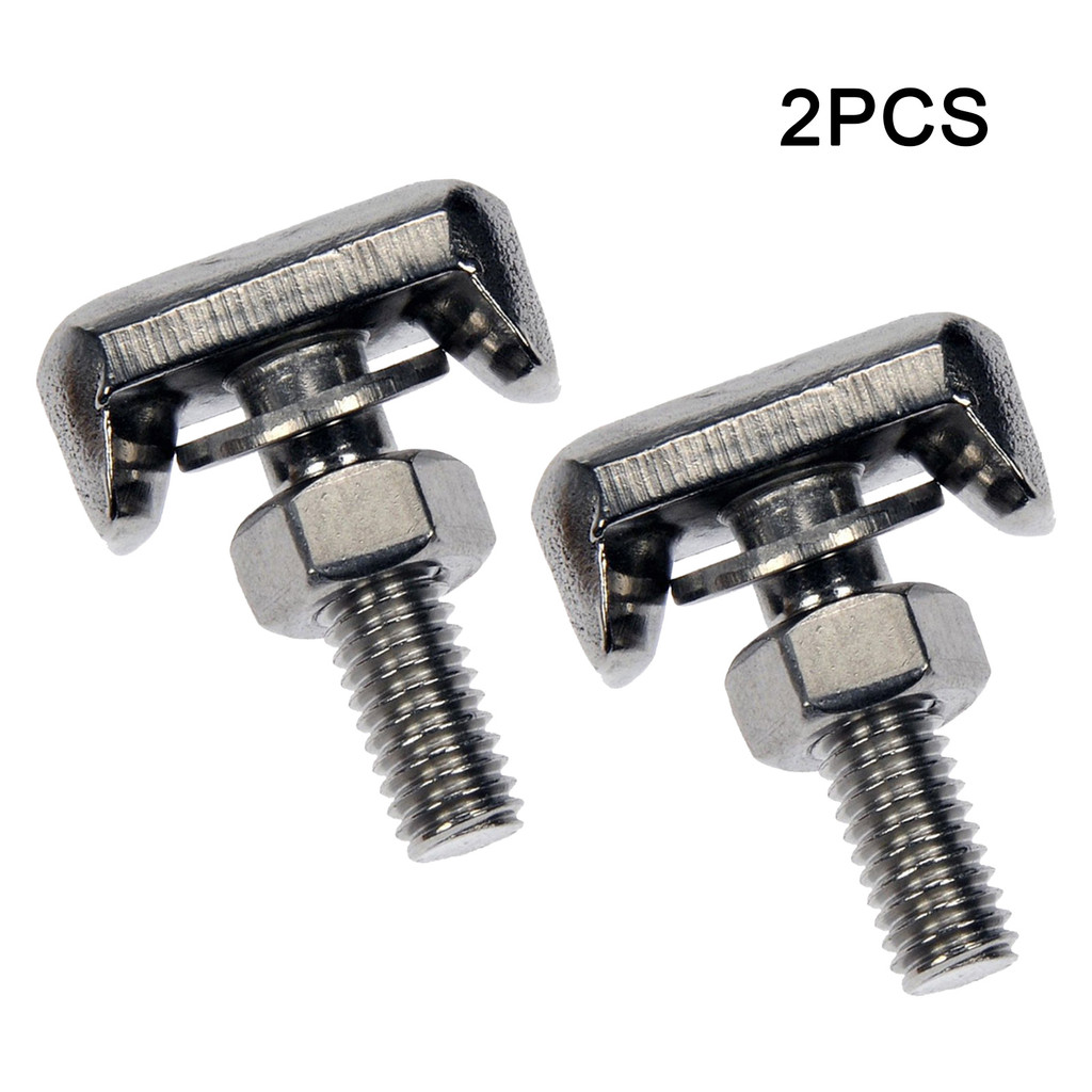 2-Pack Car Battery Terminal T-Bolt Connectors – Stainless Steel, Replaces 19116852