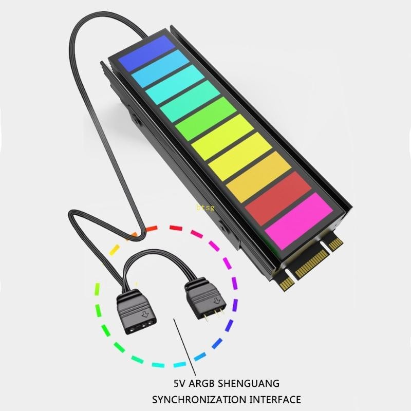 BT Computer M 2 SSD Radiator with Aesthetics ARGB Sync Easy ...