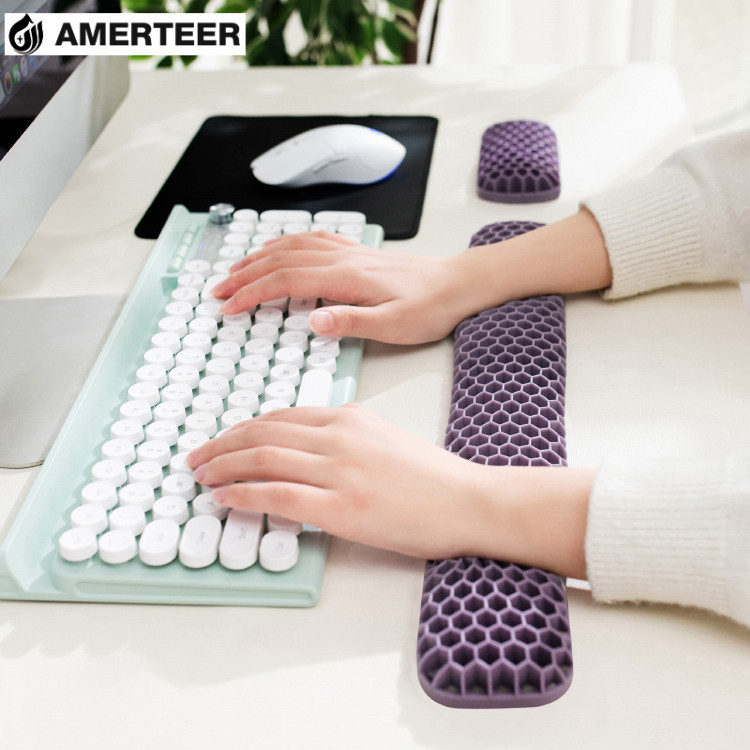 TPE Honeycomb Ergonomic Mouse Wrist Rest Pad Keyboard Pad - Gaming ...