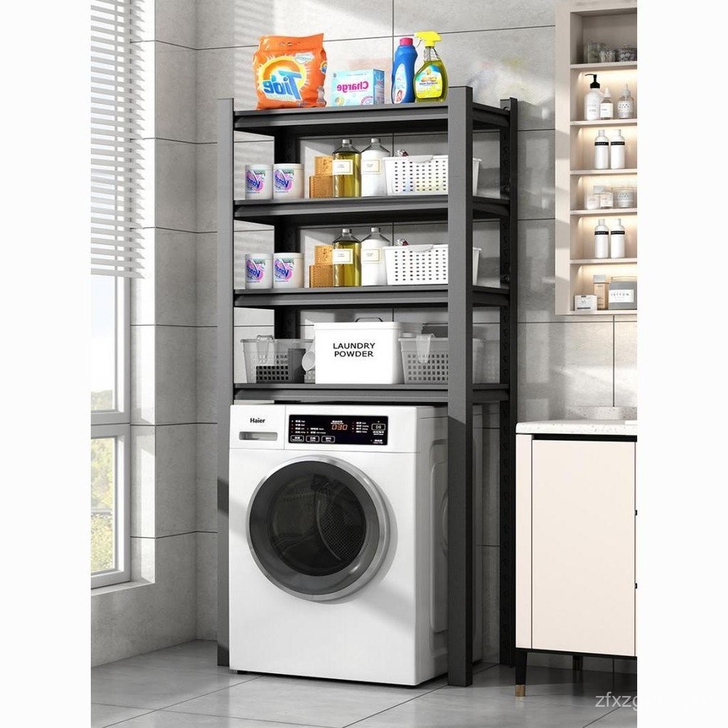 Washing Machine Storage Rack Household Drum Flip Cover Above Laundry ...