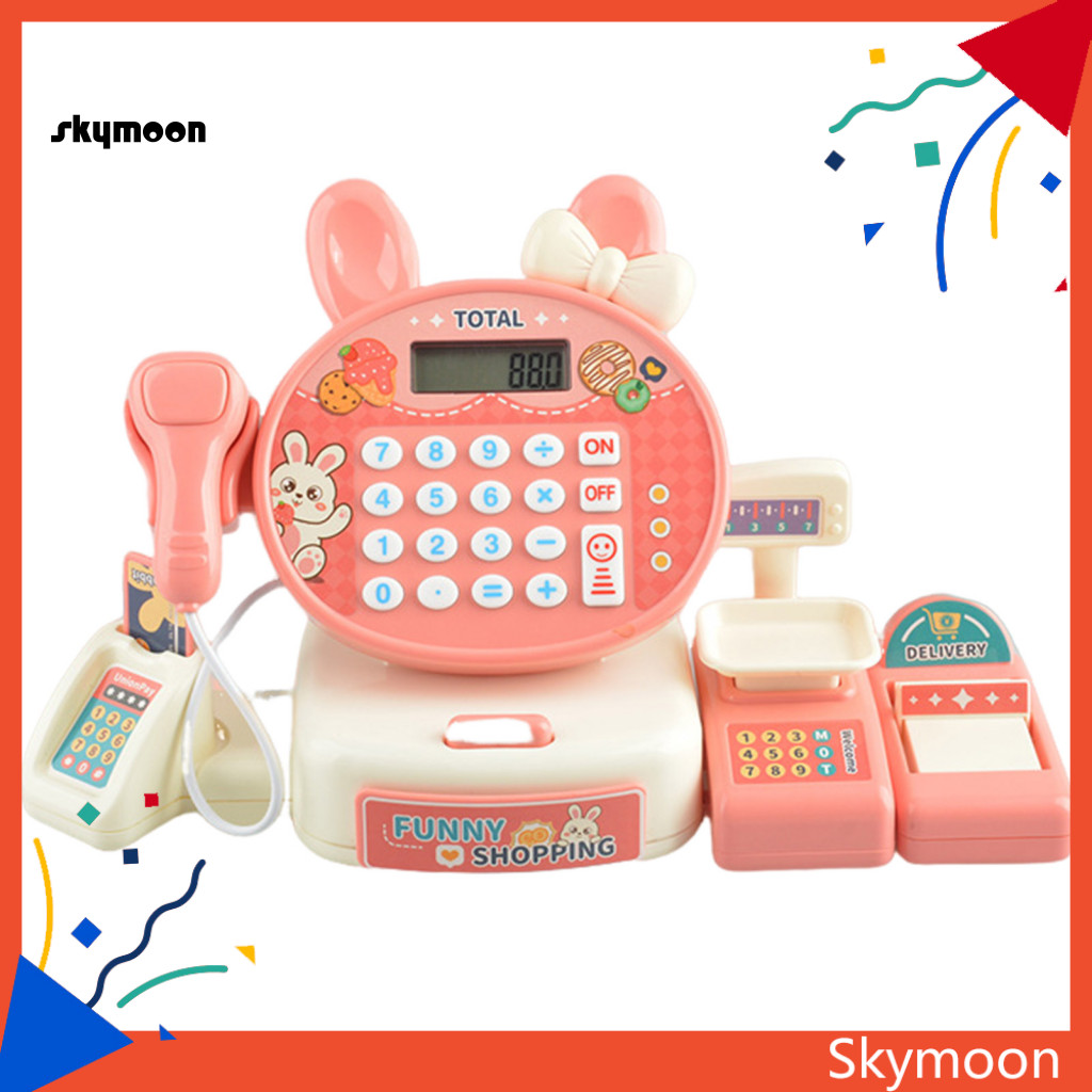 Skym* Toy Cash Register with Realistic Features Interactive Cashier Toy ...