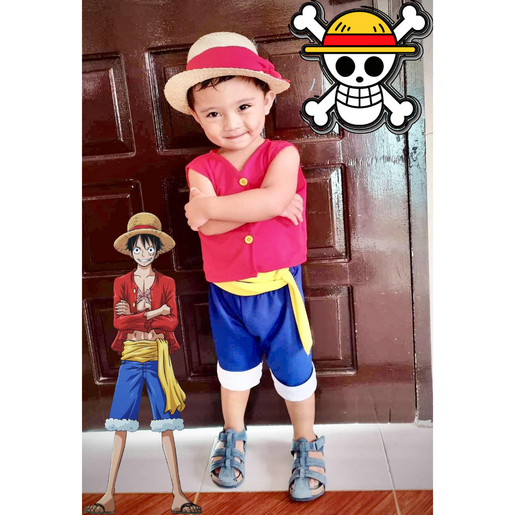 ♞,♘One Piece Monkey D Luffy Costume for baby and toddler up to 12 years old  for Halloween and Cospl | Shopee Philippines