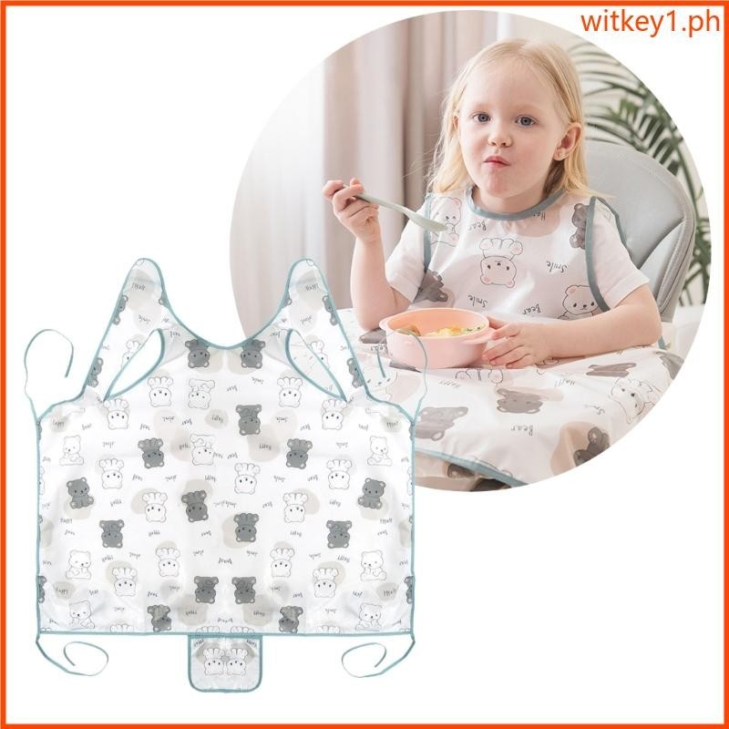 WIT Baby Long Sleeve Bibs Full Coverage Bib Waterproof Babies Feeding ...