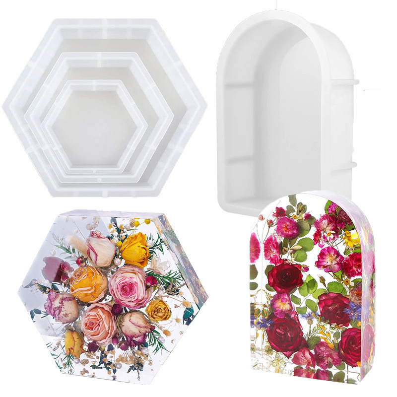 Arch Door Resin Mold Epoxy Resin Drop Glue Mold Bookcase Stereoscopic ...