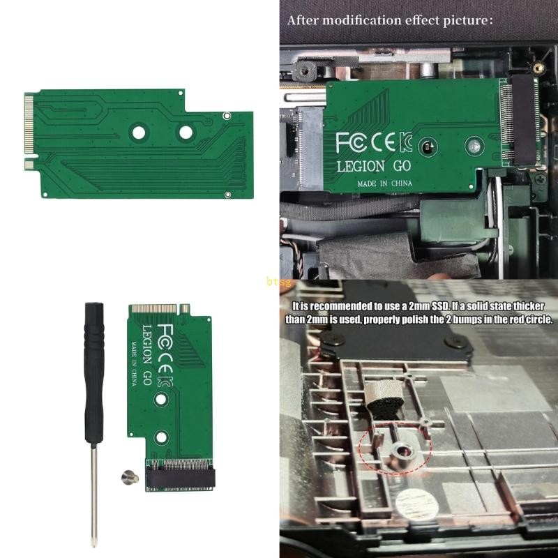 M.2 NVME Adpater for Legion Go 2240 to 2280 NVMe Hard Drive SSD M2