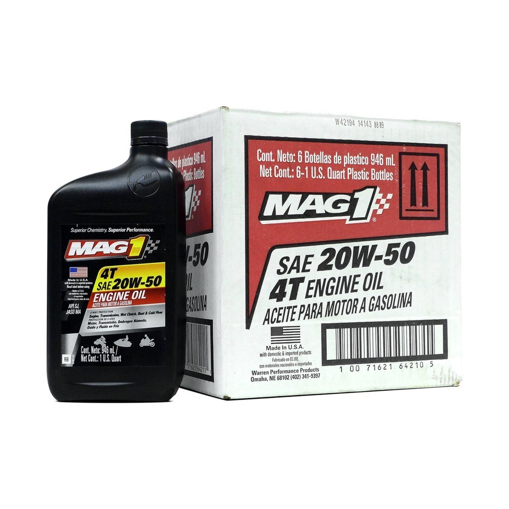 MAG 1 4T 20W50 Motor Oil 1 case of 6qts MAG1 69048 | Shopee Philippines