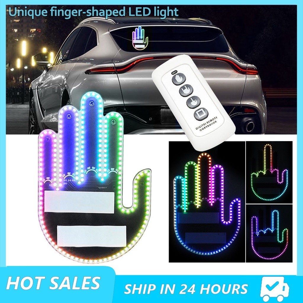 Car Middle Finger Light KYPSZQPSH Funny LED Hand Gesture Light With ...
