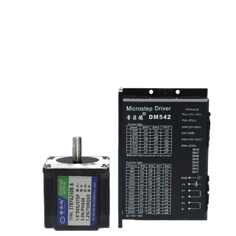 57 stepper motor set 1.2N stepper motor 57BYG250B with driver DM542 ...