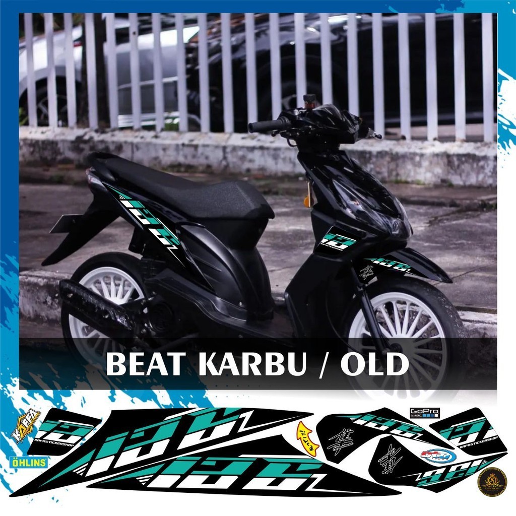 Variations Of striping Stickers Motorcycle beat Stickers old beat carbu ...