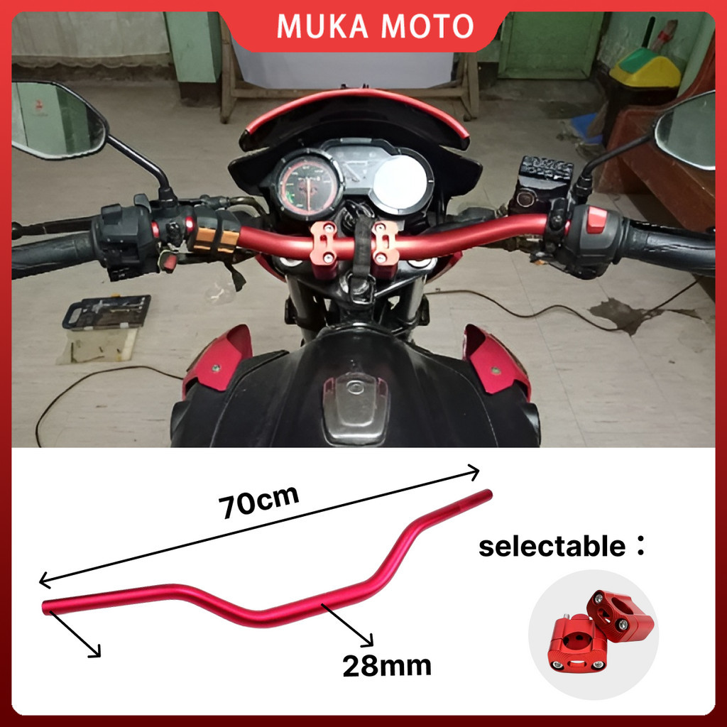 ONE CAMAMOTO Red Handlebar – Universal Fit For Cross Bikes, Durable & Stylish
