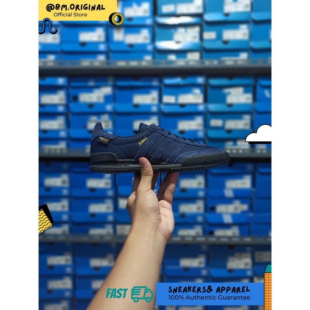 Adidas Jeans Blue Deep Marine Gold Metallic Black ID8807 Shopee Philippines