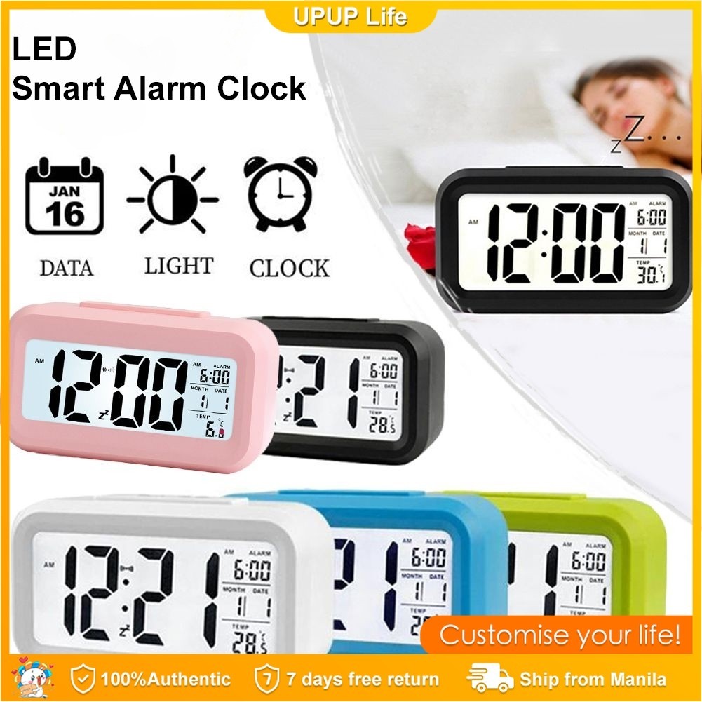 Digital Clock Wall Clock LED Modern Smart Alarm Clocks Display Desk ...