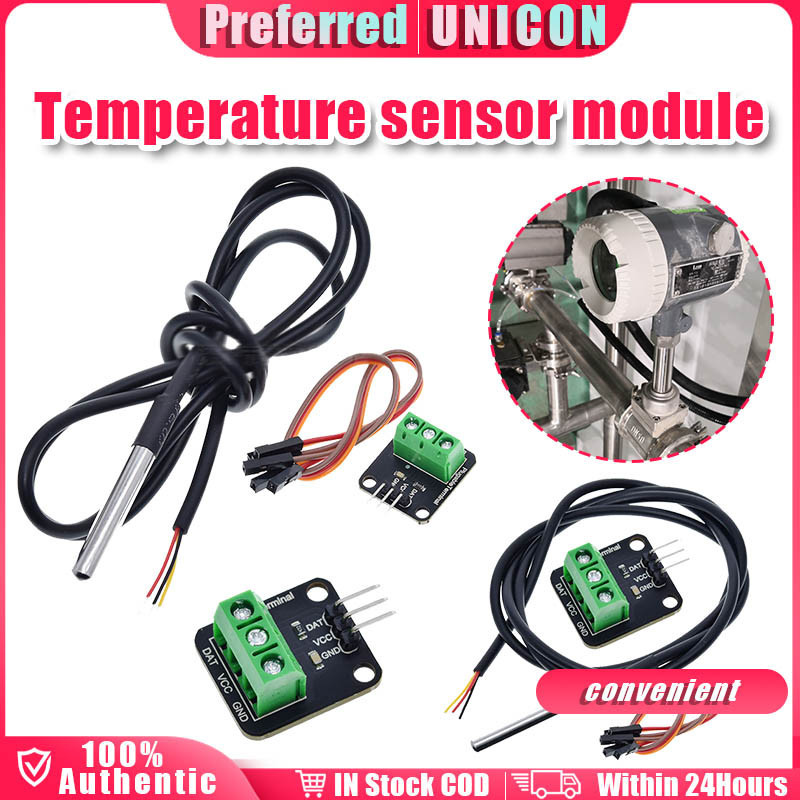 DS18B20 Temperature Sensor Module 100cm Digital Sensor Cable Probe ...