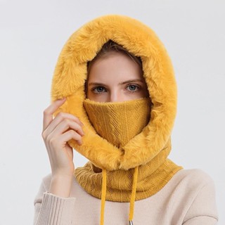 Winter Hat Hood Cold-Proof Ski Hat One-Piece Cold-Proof Hood With Warm ...