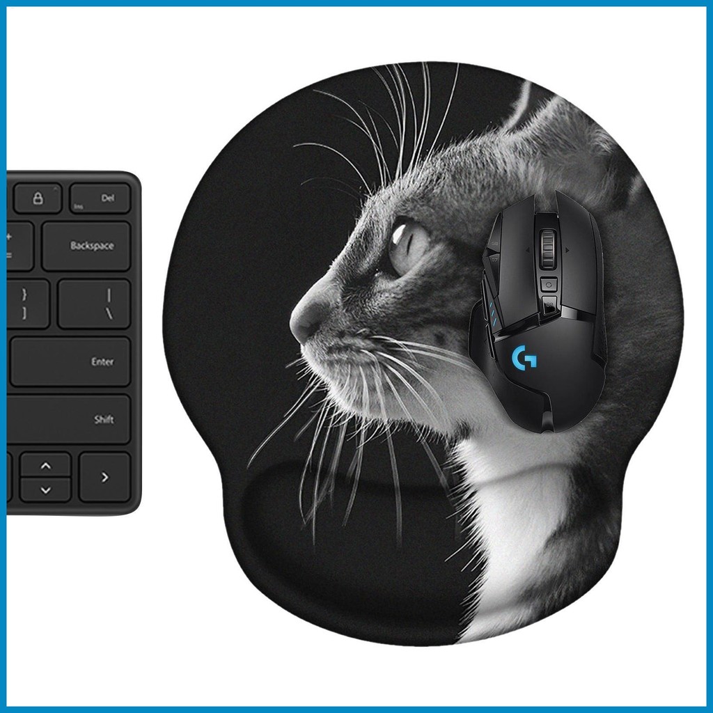 Padded Mice Pad Silicone Desktop Mice Pad With Wrist Rest Portable ...