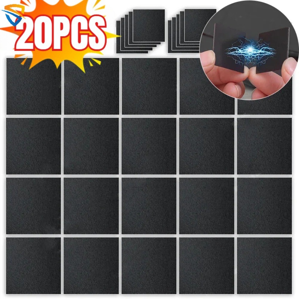 20Pcs Square Self-Adhesive Magnetic Sheets Wall Soft Rubber Magnetic ...