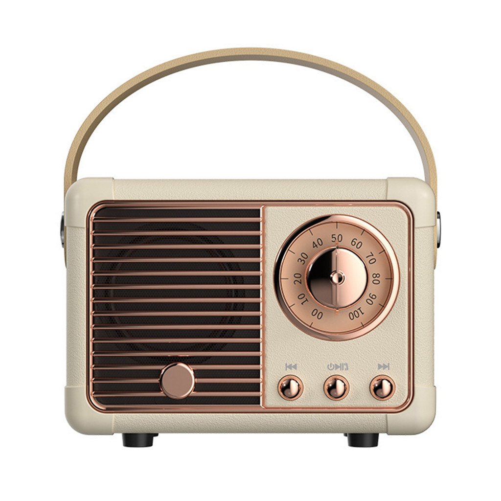 Portable Retro Wireless Speaker Bluetooth Stereo Bass Vintage USB