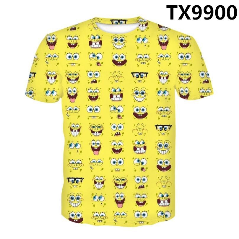 Spongebob squarepants T-shirt short sleeves male and female students ...