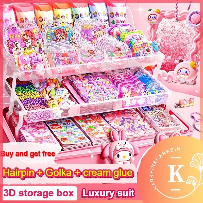 Cute Guka Goo Card Handmade DIY Toys Cream Glue Girls Full Set Children ...
