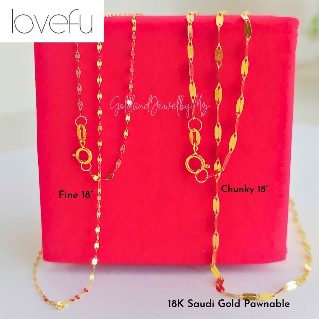 18K Gold dancing chain big fine and chunky real and pawnable saudi gold