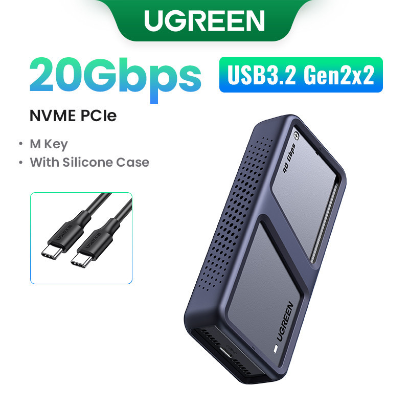 UGREEN 20Gbps 40Gbps M.2 NVMe Enclosure With Cooling Fan