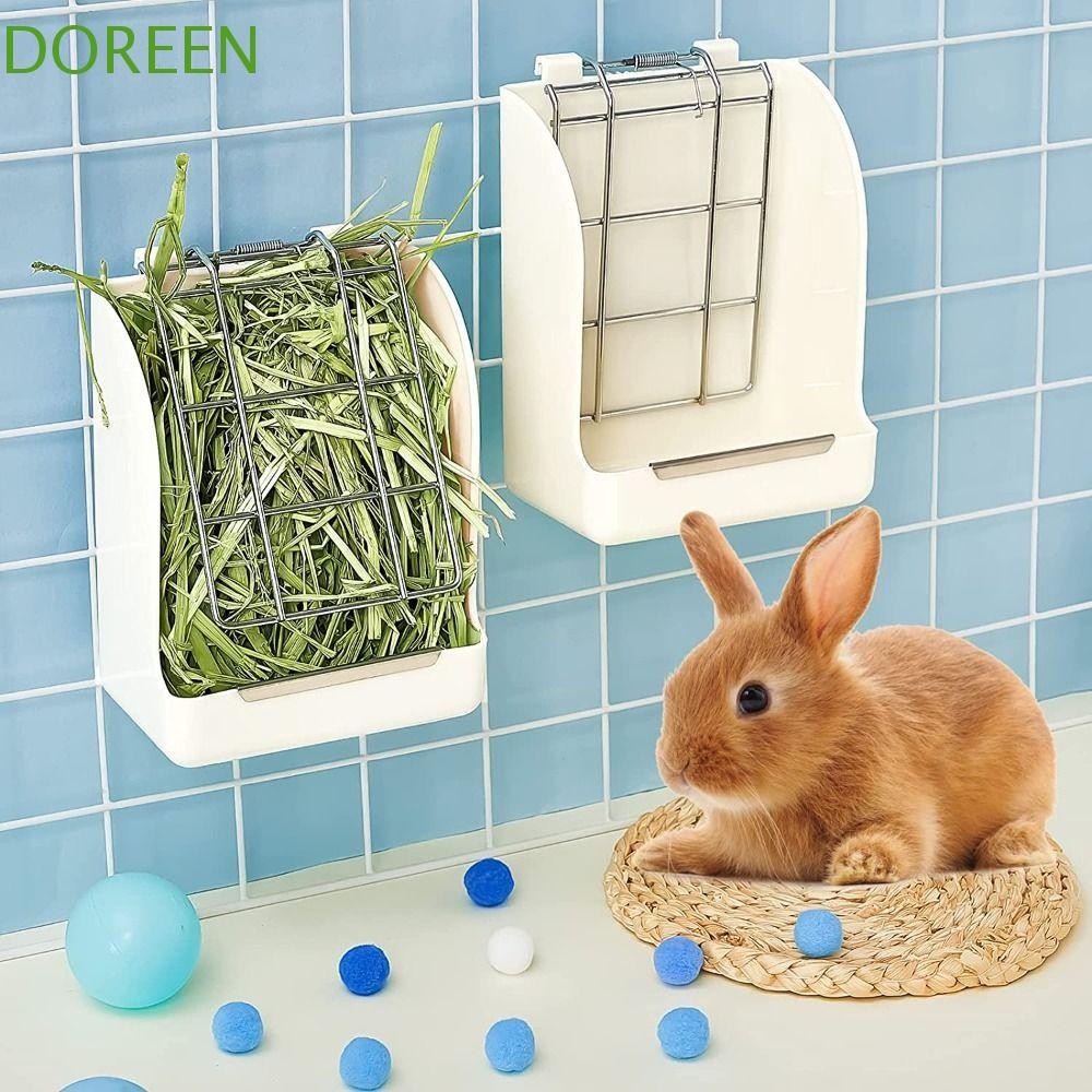 DOREEN Rabbit Hay Feeder Chinchilla Bunny Hanging Plastic Wall ...