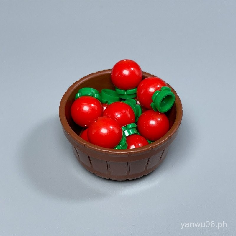 Small Particle Building Block Toys64951Wooden Basin Round Basin ...