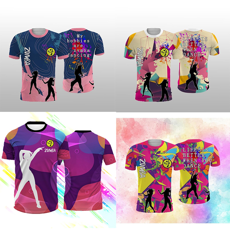 Fashion Zumba tshirt for women 3D print female clothing loose oversize ...